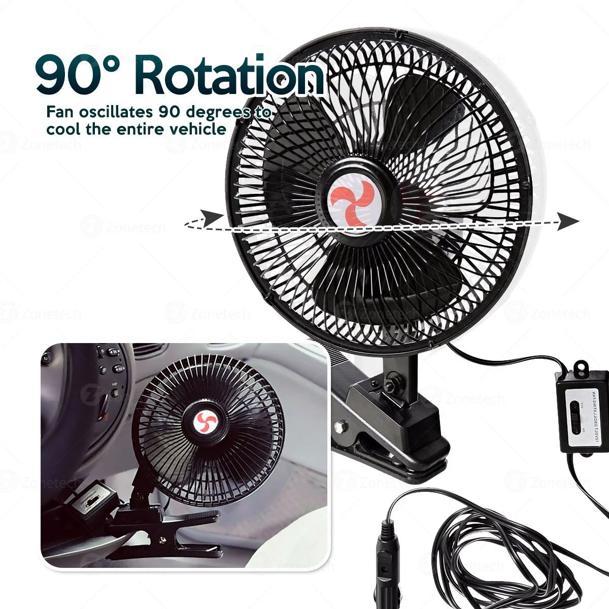 High Quality DC12V 6inch Car Fan