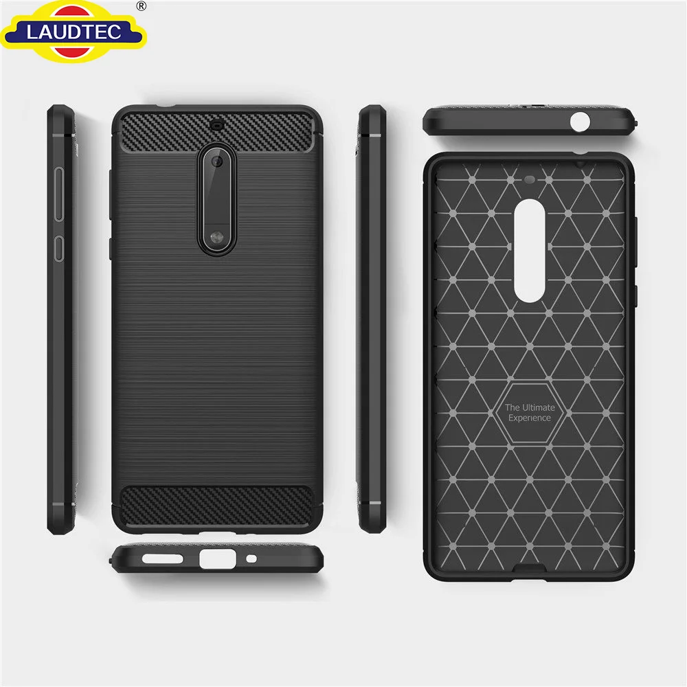 Hot Selling Carbon Fiber Mobile Phone Case Back TPU Case for Nokia 5