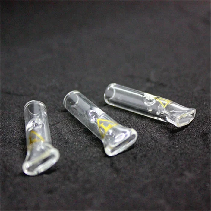 HOMERUN Clear smoking filter tips glass drip tips custom logo glass rolling paper tips glass tip