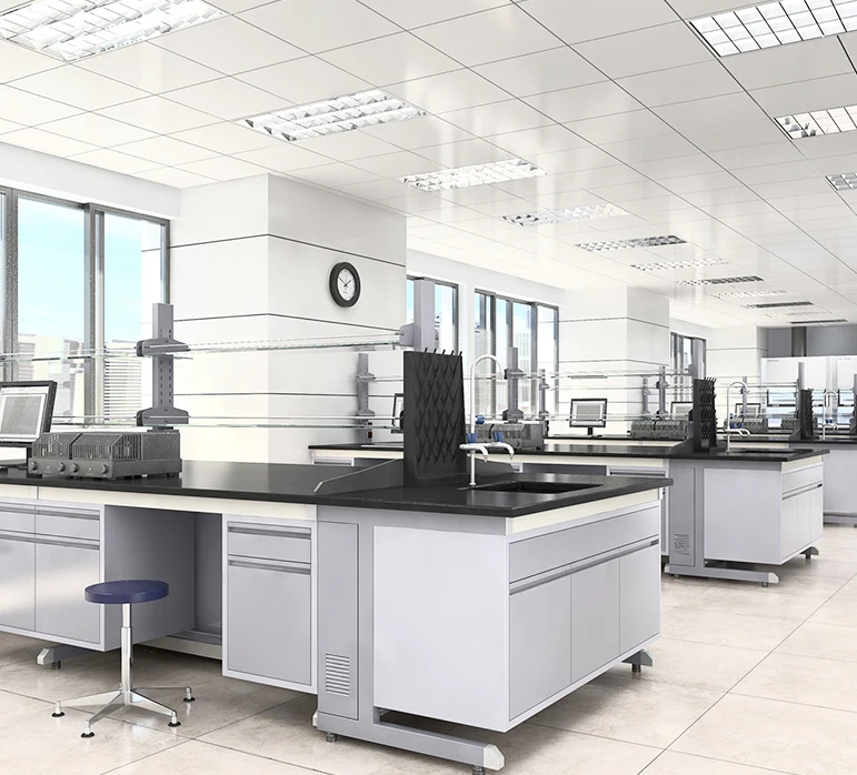 Laboratory furniture/Island center Chemical metal Lab table/ University Science customize