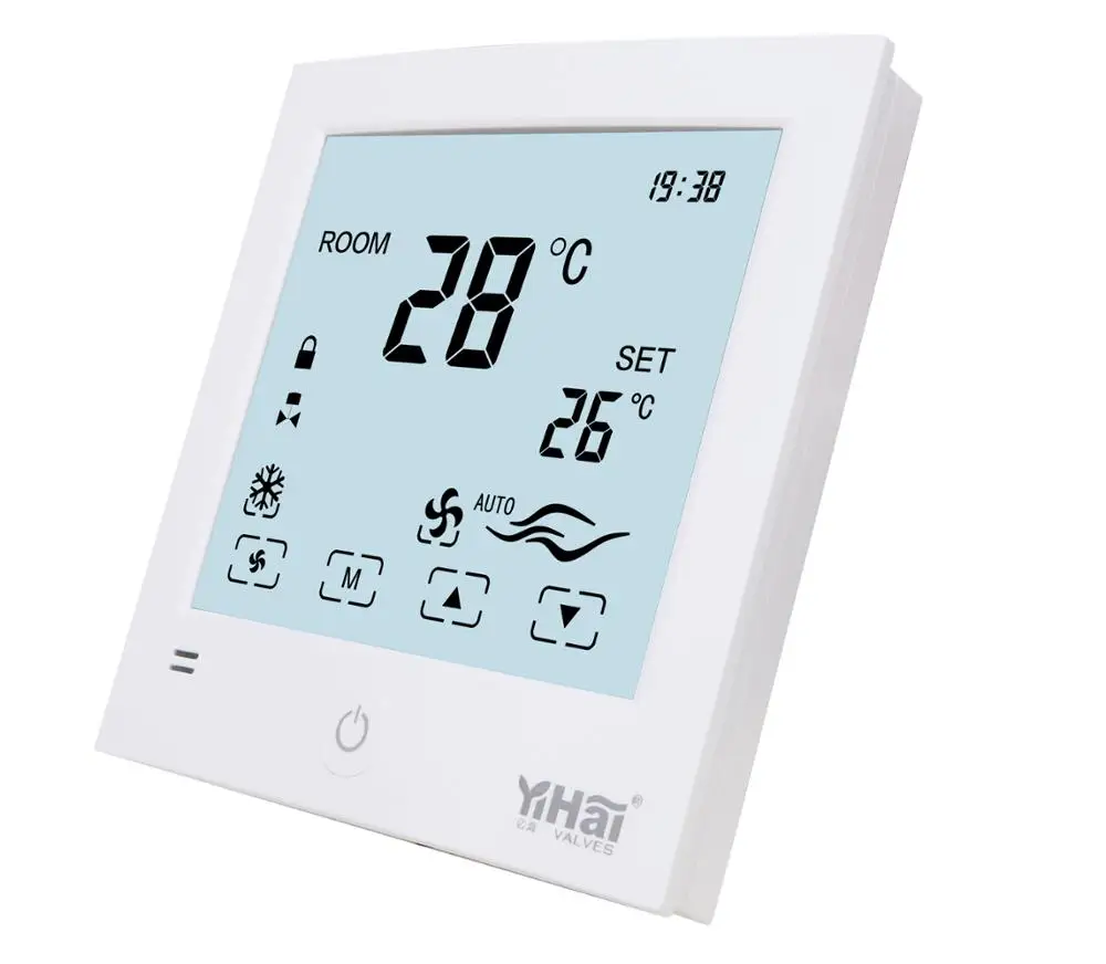 touch screen digital room thermostat for fan coil unit