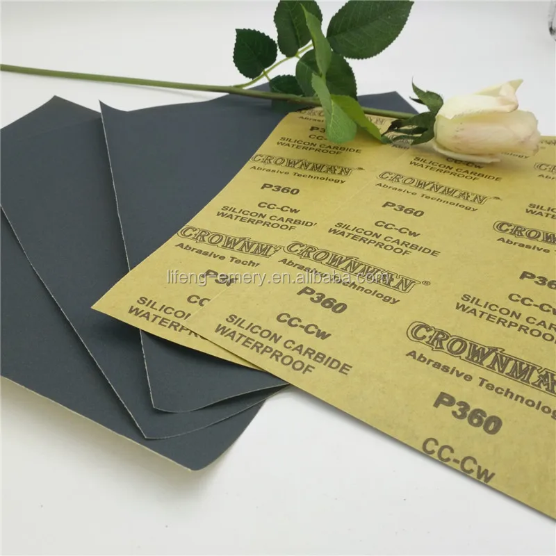 Electro coated abrasive paper silicon carbide waterproof sand paper factory direct sale