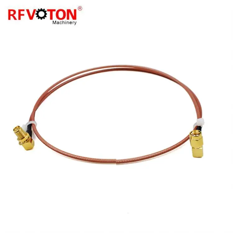 RFVOOTN индивидуальные проводов и RG316 кабельные сборки SMA Мужской прямым углом к sma женский правый угол перегородки