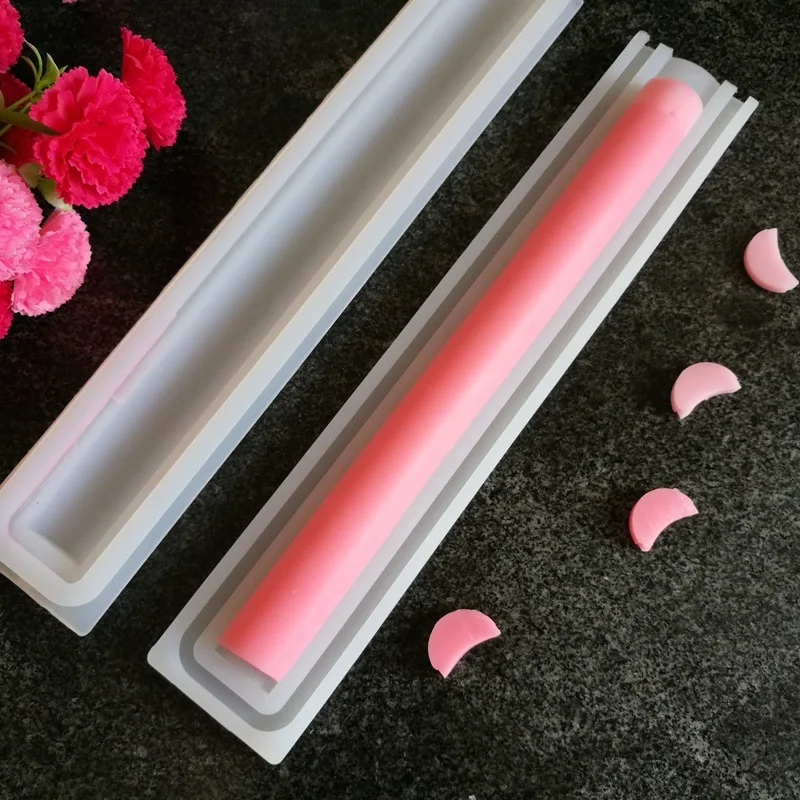Round Tube Column Silicone Soap Candle Mold Embed Soap Making Supplies Silicone Mold for Soap