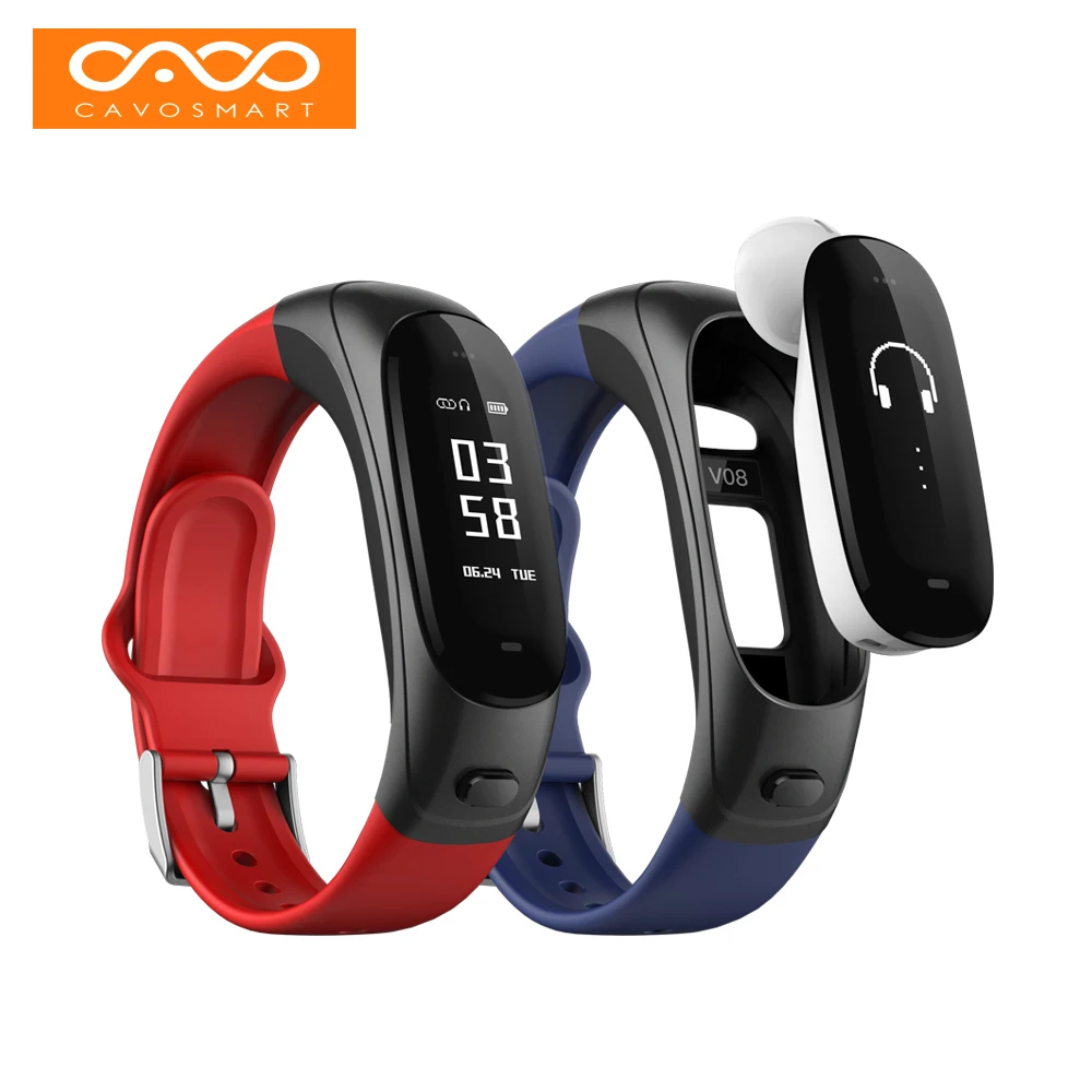 Новый Интеллектуальный Спорт сердечного ритма мониторы Шагомер Bluetooth наушники умный Браслет talk band