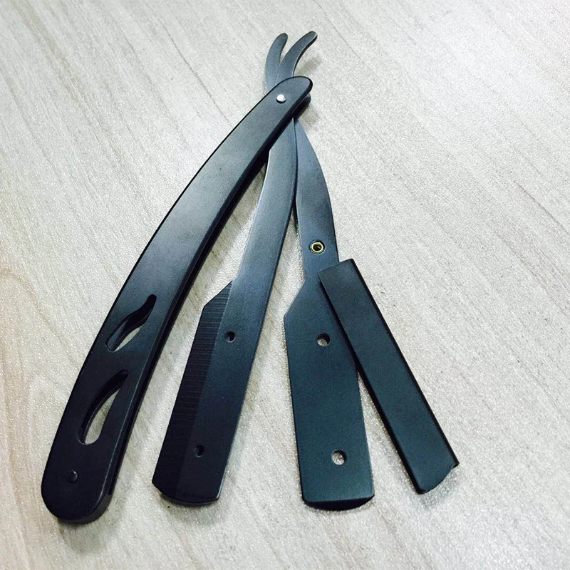 
Custom Folding Stainless Steel Black Barber Straight Razor 
