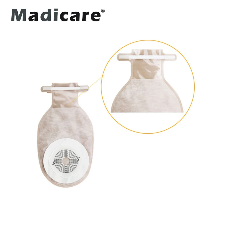 Best Quality waterproof film Medical hydrocolloid gel barrier adhesive One-piece Closed Non-woven Colostomy Bag