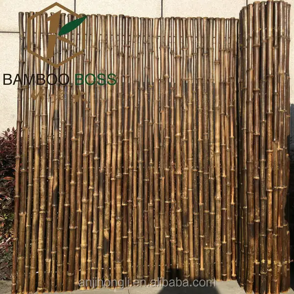 Cheap high quality black lattice garden trellis outdoor natural bamboo fence