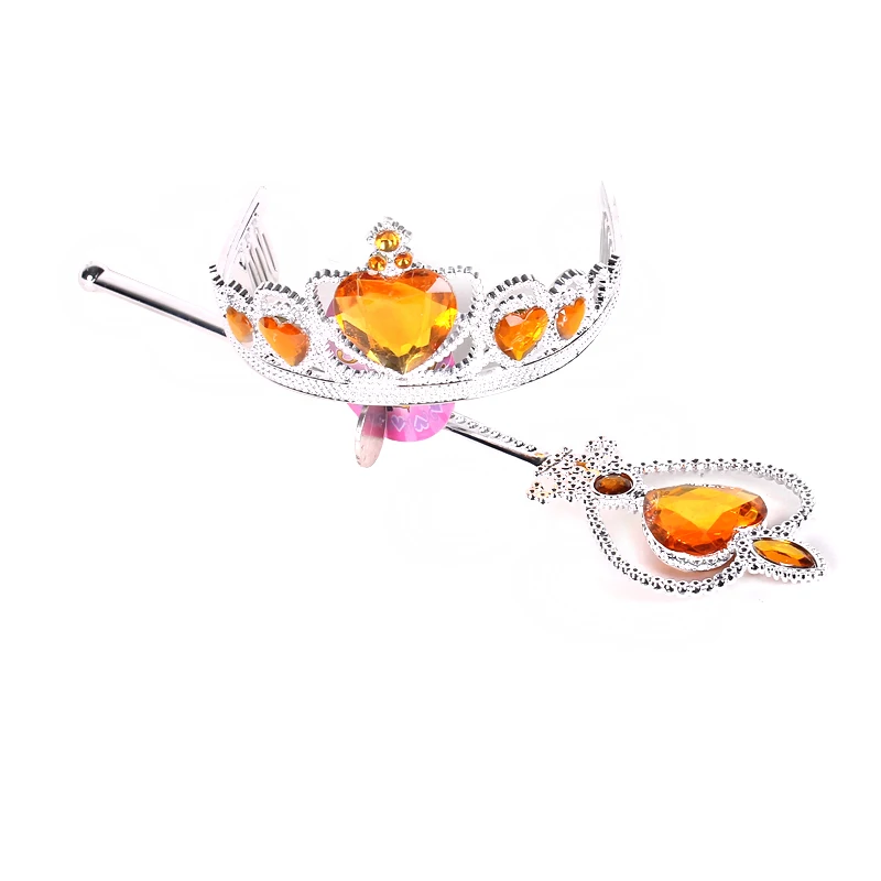 Frozen Princess Queen Anna Elsa Wand & Tiara Crown Dressing up 2 Piece Set Gift