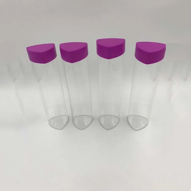 Multifunctional petg pvc clear triangle containers plastic tube packaging tube