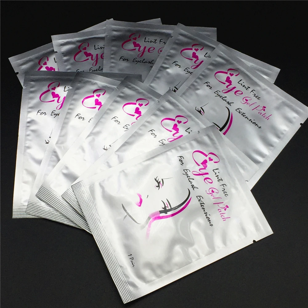 high quality lint free under eye gel pad eyelash extension grafted lashes used 1pair per bag Eye Tips Sticker Wraps