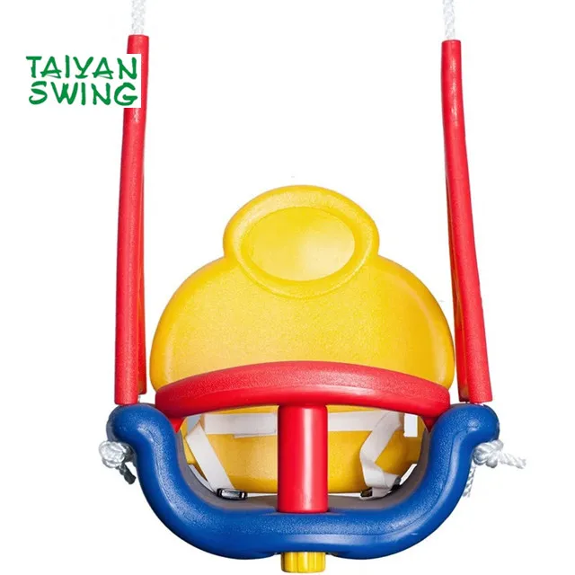 
Colourful Outdoor 3-in-1 Baby Swing Chair with Rope 