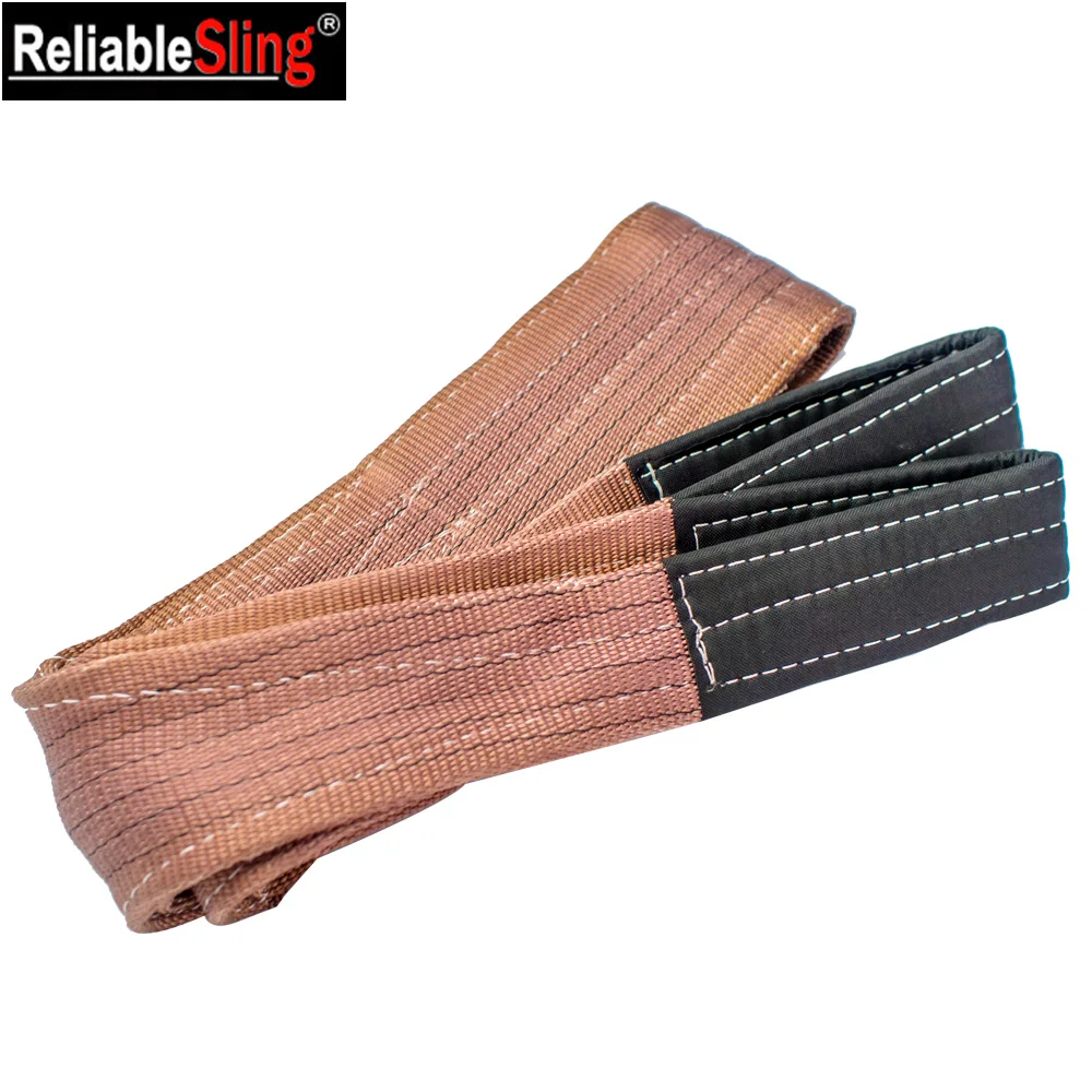 EN 1492-1 Flat Eye Polyester Fabric Belts Lifting Sling