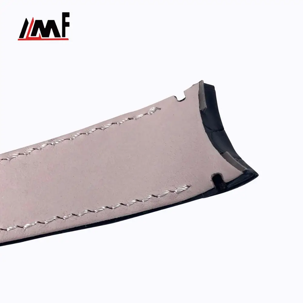 Black Genuine Alligator Watch Strap Leather Customize 22mm Watch Band For XXI Flyback For Breguet Watch