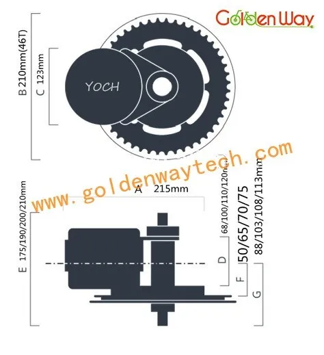 8FUN mid drive motor e bike kit, mid-drive electric bicycle conversion kit BBS01 BBS02 BBSHD