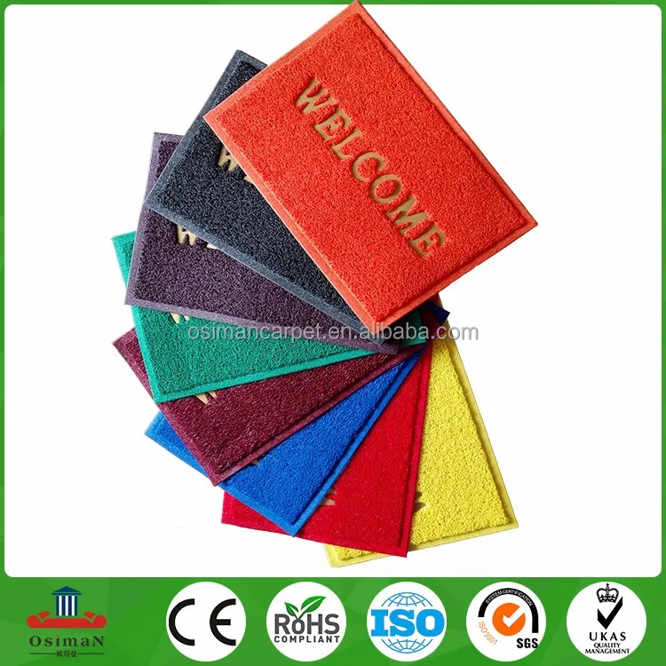 
China wholesale vinyl carpet roll color printed Plain Embossed PVC Coil Door Mat 