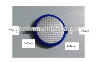 3.6V LIR2450 110mAH with tabs pins solder tags custom lir2450 rechargeable button  battery