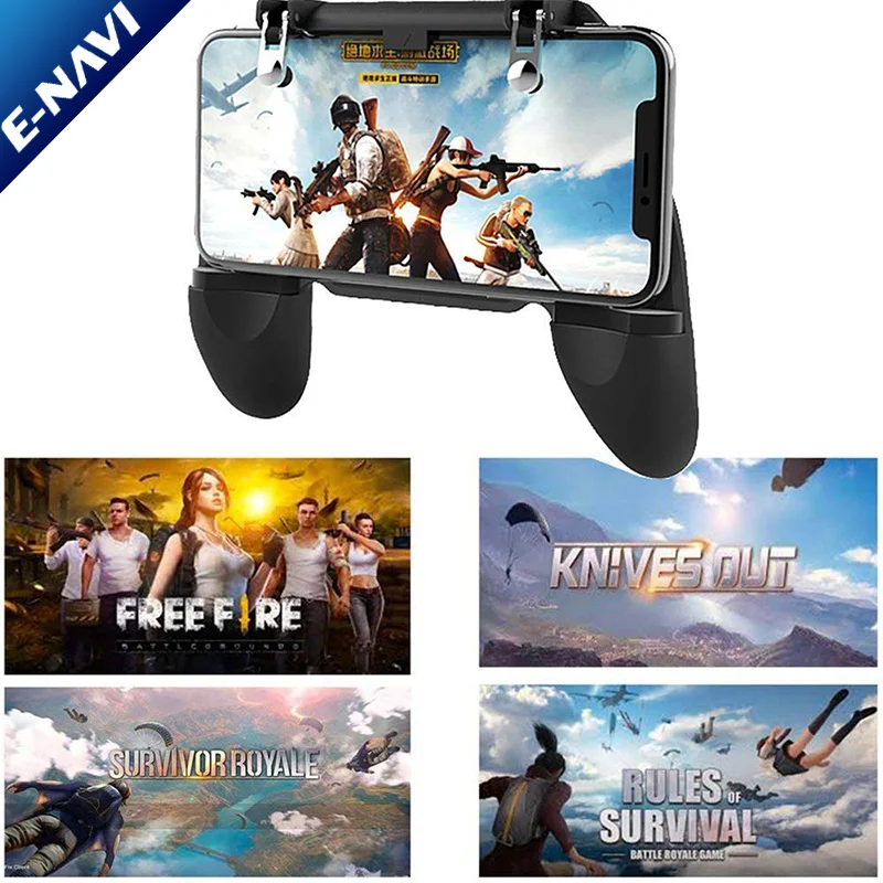 2019 Newest W10 Game Handle Sensitive Shoot Aim Buttons PU BG Mobile Game Joystick