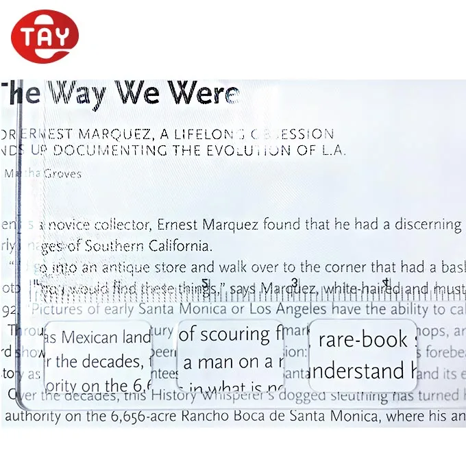 2018 hot sale 4x fresnel magnifier big optical solar circular lens