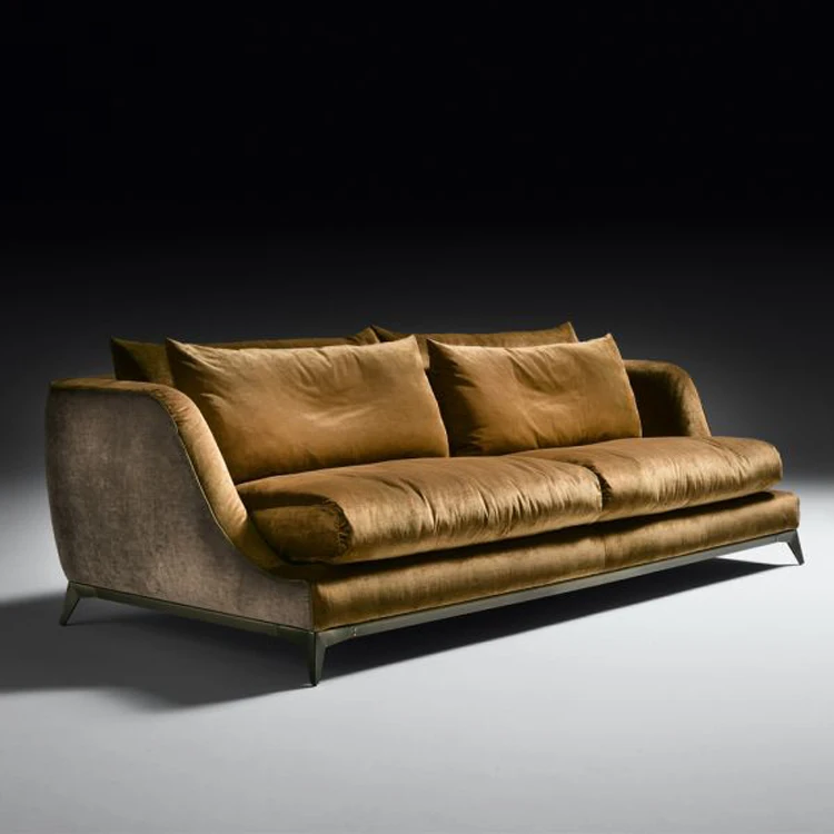 Hot sales Living room solid wood sofa fabrics velvet living room sofas designs