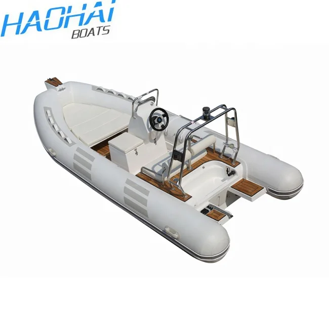 CE 4.8M Fiberglass Center Console Inflatable Used Fishing Boats with Outboard Motor for Sale
