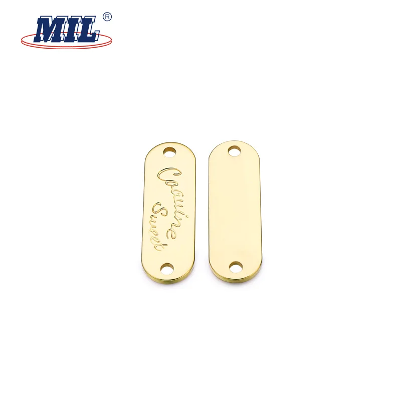 Custom Emblem Logo Metal Jeans Label For Handbags And Shoe