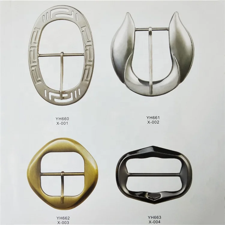 Diamond-studded rectangle metal belt buckle Oval D ring belt pin buckle