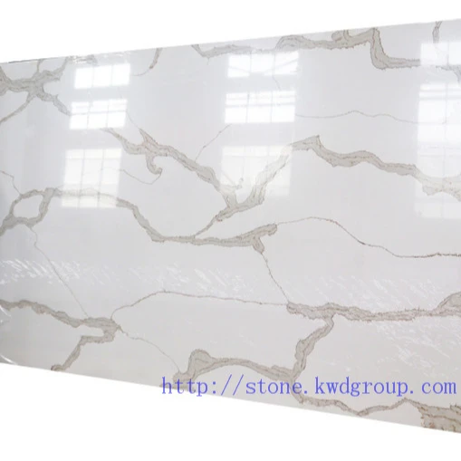 Artificial Stone snowfall granite countertops White Calacatta Quartz