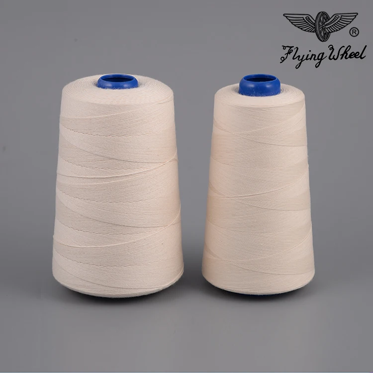 Cotton Sewing Thread for Garment 100% Polyester Raw White Can Supply from Stock Free Sample 1-15days High Tenacity High Strength