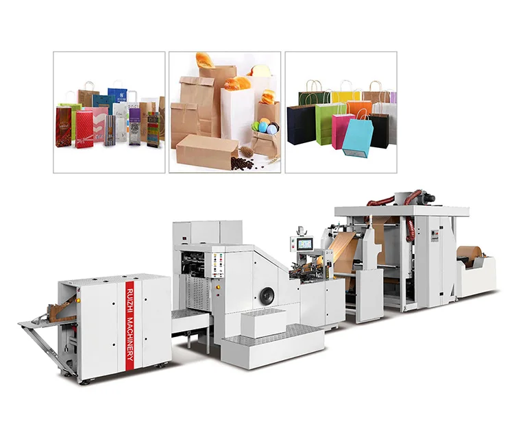 Крафт ручка бумажный мешок продукция Производство машина с печатью