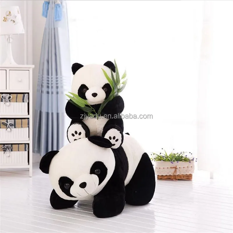 wholesale cartoon plush animal pillow baby panda doll stuffed bear soft toy for kids