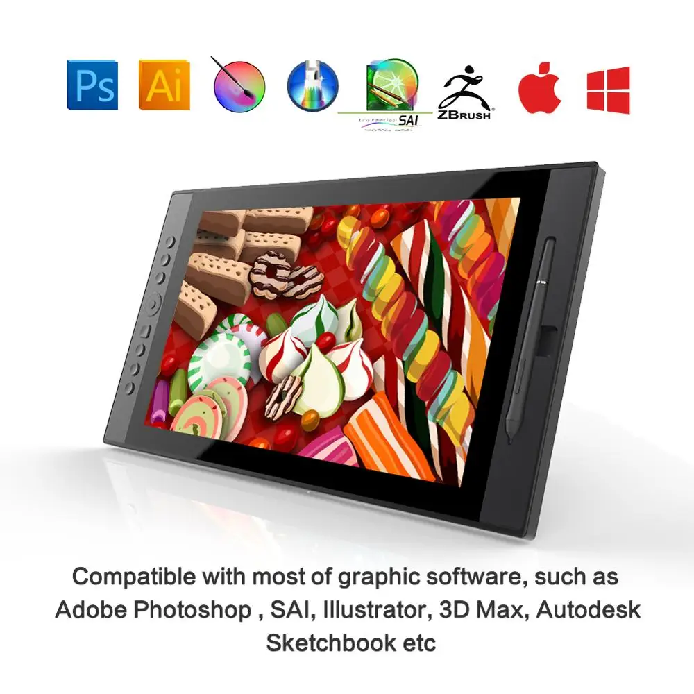 Планшетный монитор с ручкой и экраном 15,6 дюйма