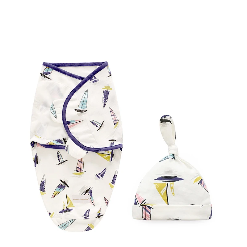 Baby Swaddle Wrap Cotton Bag Blanket Adjustable Infant Muslin Softness Stretch Girl Boy Easy Sleepsack Sleep Sack Bamboo