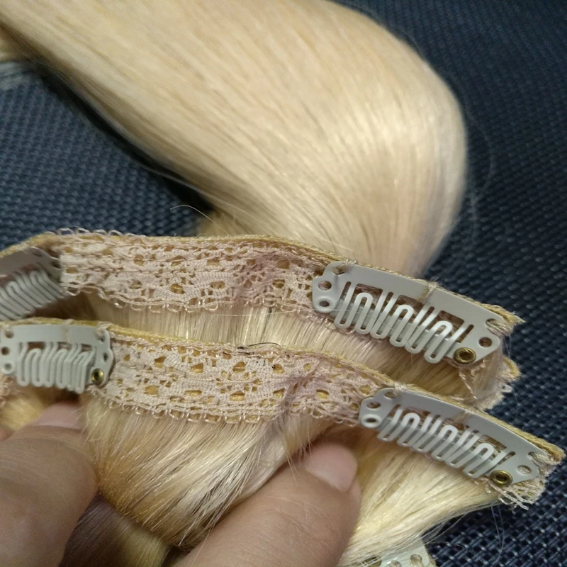 Dropship hair products 180g/220g/260g/280g triple quad weft claw clip in layer hair pieces extension double drawn