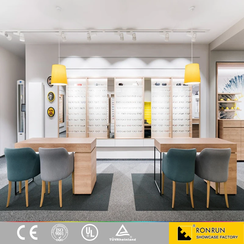 Eyewear Display Stand, Wall Mounted Eyewear Display, Wooden Optical Display Design