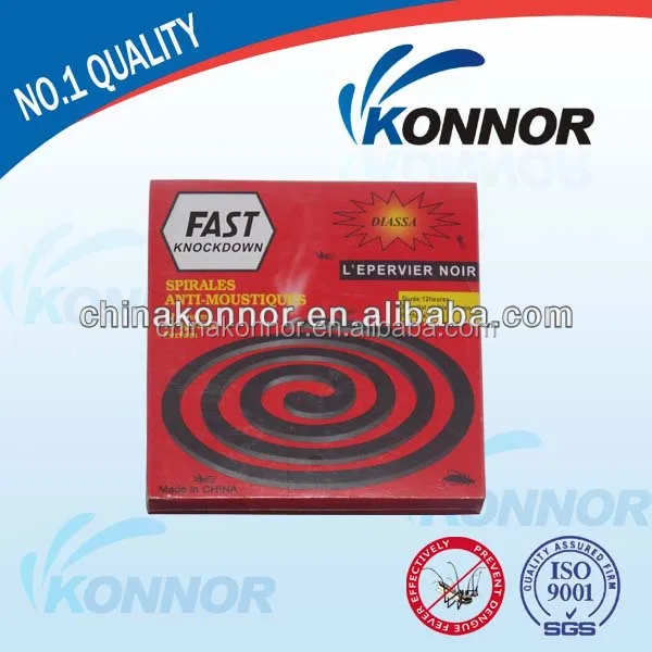 Raw Material Chemicals Black Mosquito Repellent Coil With Smokeless Products