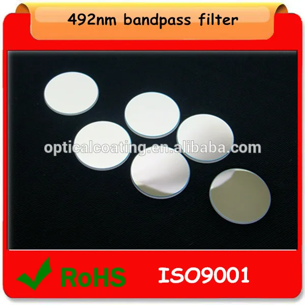 Chinese manufacturer 492nm bandpass filter used in light-induced