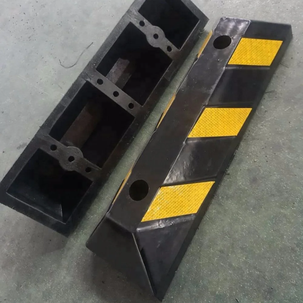 new design car parking stopper hot sale rubber wheel stopper rubber car stopper manufacture in Zhejiang