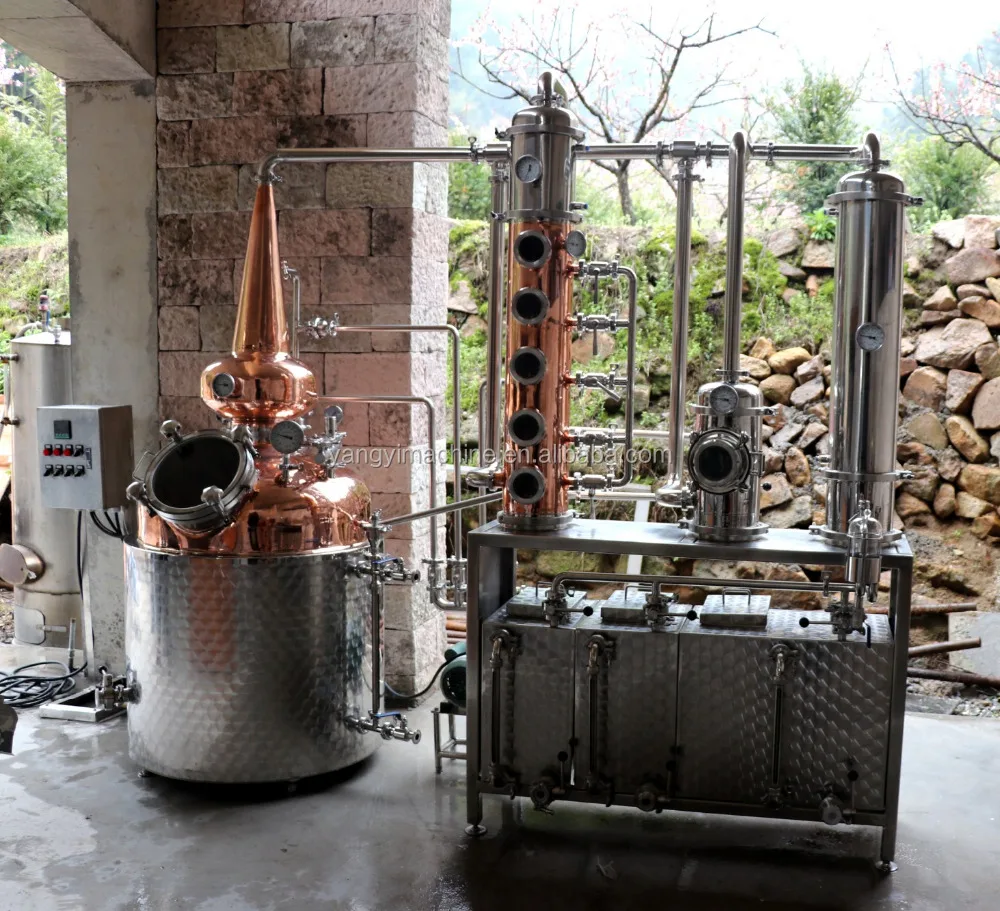 Оборудование для дистилляции спирта из меди на 300 л, оборудование для дистилляции вина с емкостью приемника