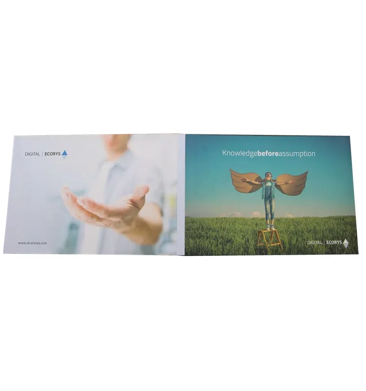 
New Business Folder Advertising Different Screen LCD Video Brochure 