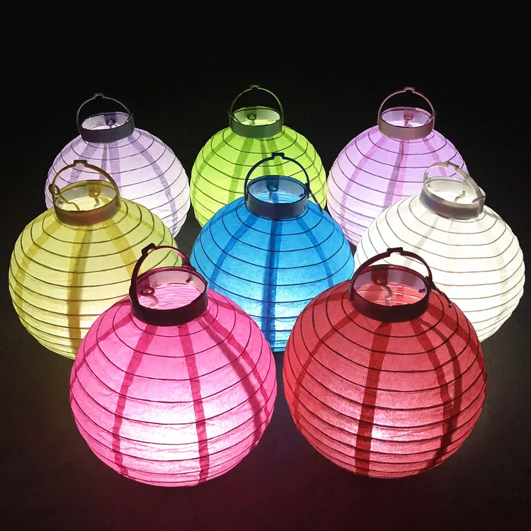 
3-24 Inch Wholesale Eco-friendly Multi-colored paper lantern led 
