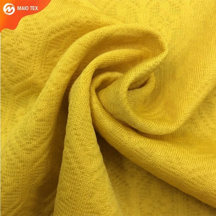 
knit manufacturer 4 way stretch 100% polyester spandex dobby jacquard fabric for dress 