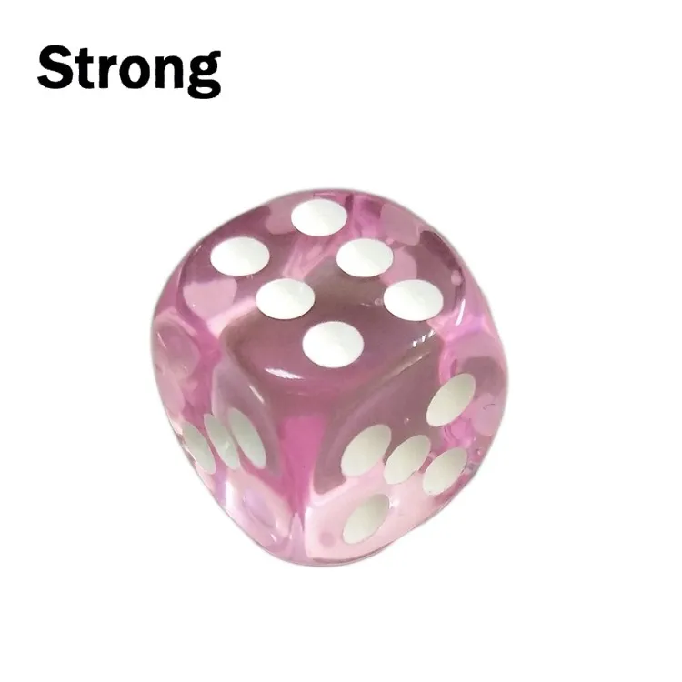 Plastic 16MM Rounded Corners Multi-Colors Transparent Dice