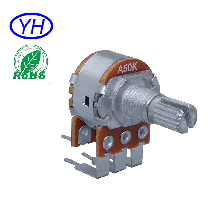 OEM 16 мм 2 Gang углеродные пленки линейных Ротари B502 B503 b504k потенциометра