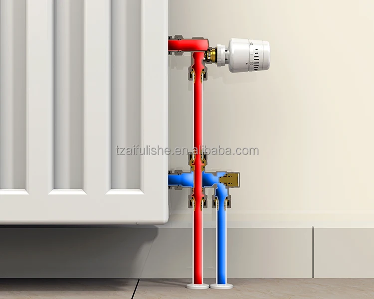 Automatic thermostatic radiator valve for floor heating system Nickel plated side connction