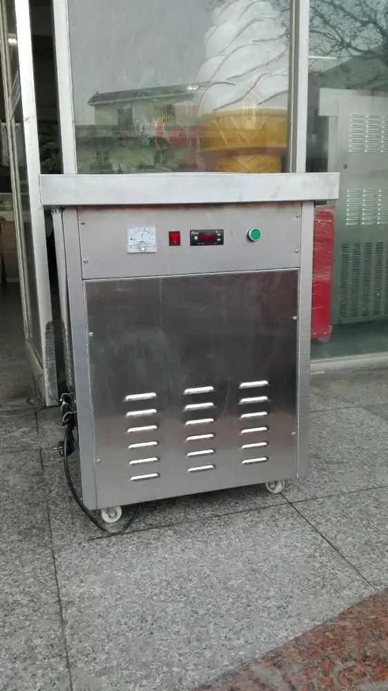 Best Selling Commercial Used Single Pan Thailand Style Fried Ice Cream Roll Machine/fried ice cream roll machine