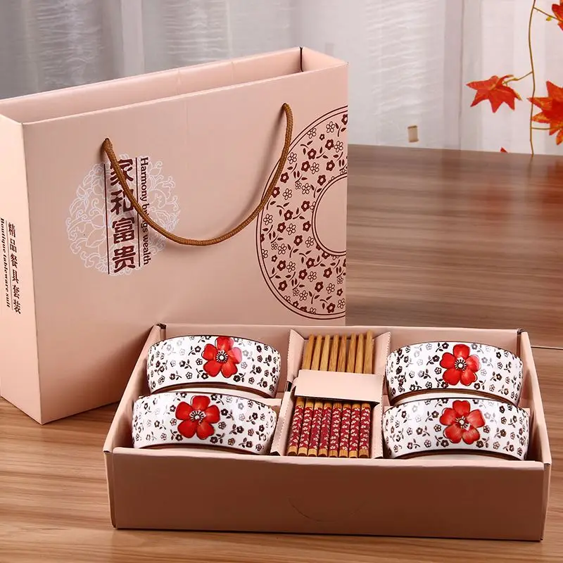 
Japanese Bowl Set includes 4 Bowls and 4 chopsticks in gift box. 