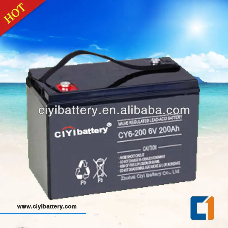 26 Years Production History Super Quality UPS Battery AGM Lead Acid Battery 6V 200AH