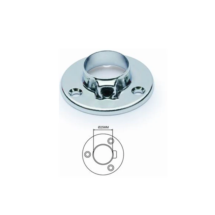 alibaba express china steel wardrobe rail holder parts ashley furniture round tube flange Factory