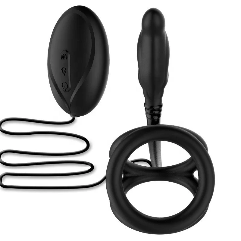 Remote Control Anal Prostate Massage Vibrator Cock Ring